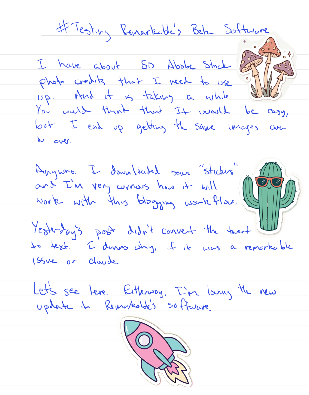 handwritten page