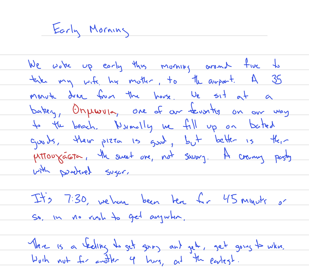 handwritten page