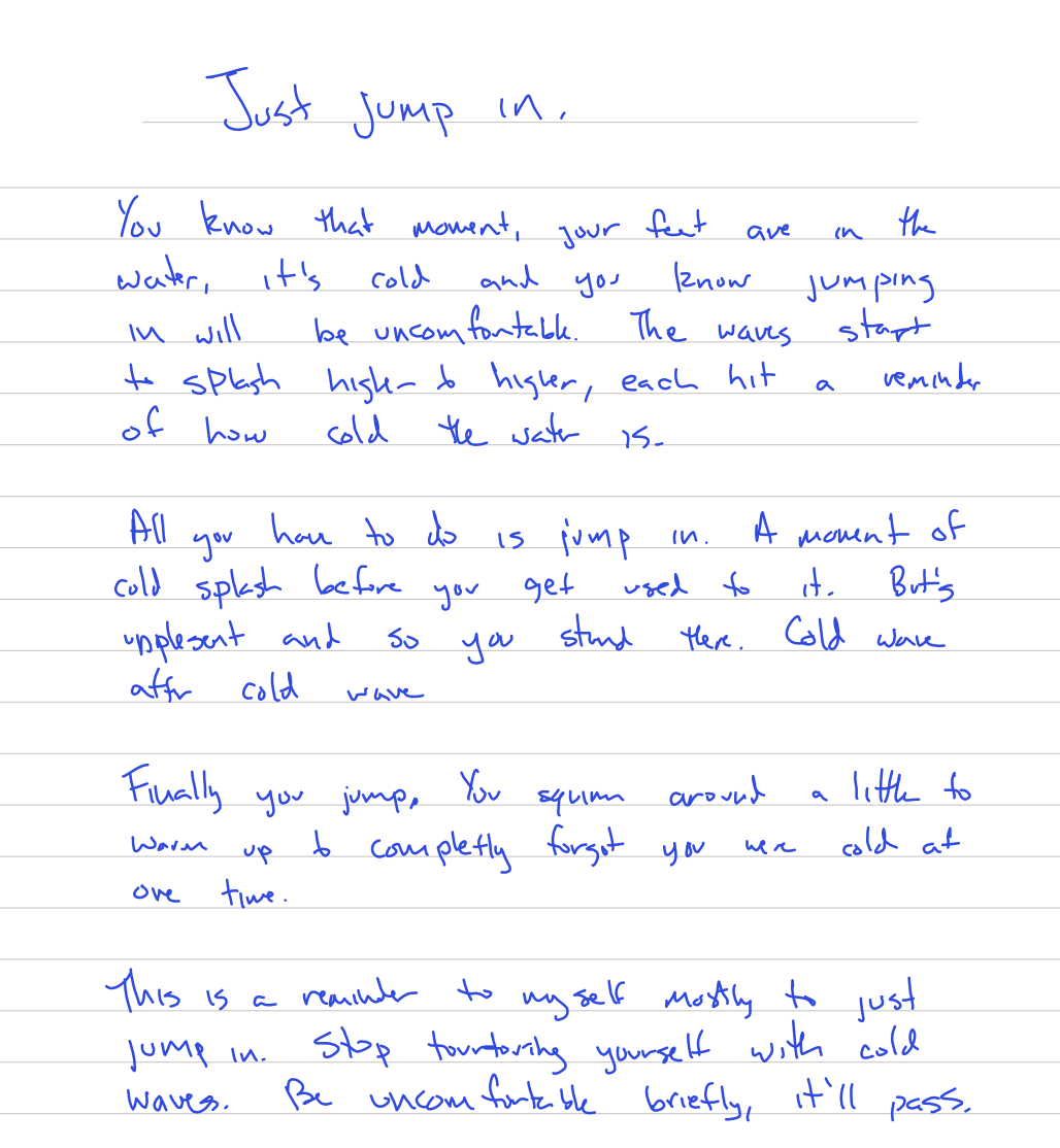 handwritten page
