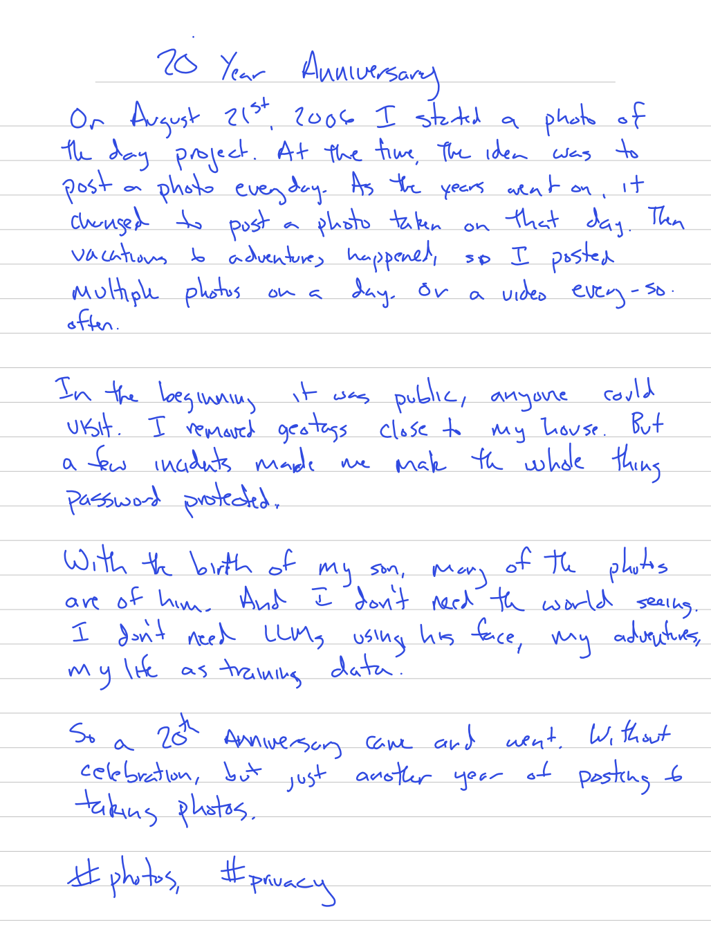 handwritten page